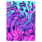 Mooie muzikale muzieknotities levendig gestroomlij klembord (Achterkant)