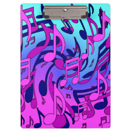 Mooie muzikale muzieknotities levendig gestroomlij klembord