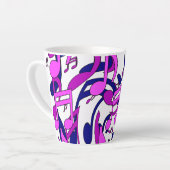 Mooie muzikale muzieknotities levendig gestroomlij latte mok (Linkerhoek)