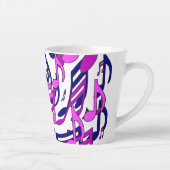 Mooie muzikale muzieknotities levendig gestroomlij latte mok (Rechts)