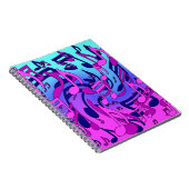 Mooie muzikale muzieknotities levendig gestroomlij notitieboek (Rechterzijde)