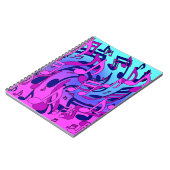 Mooie muzikale muzieknotities levendig gestroomlij notitieboek (Linkerzijde)