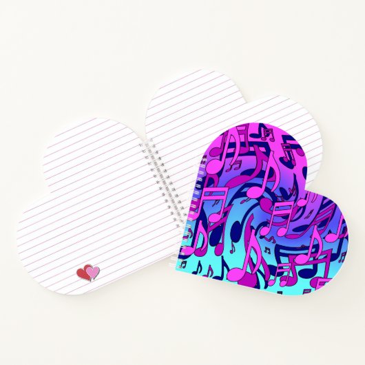 Mooie muzikale muzieknotities levendig gestroomlij notitieboek (Binnen)