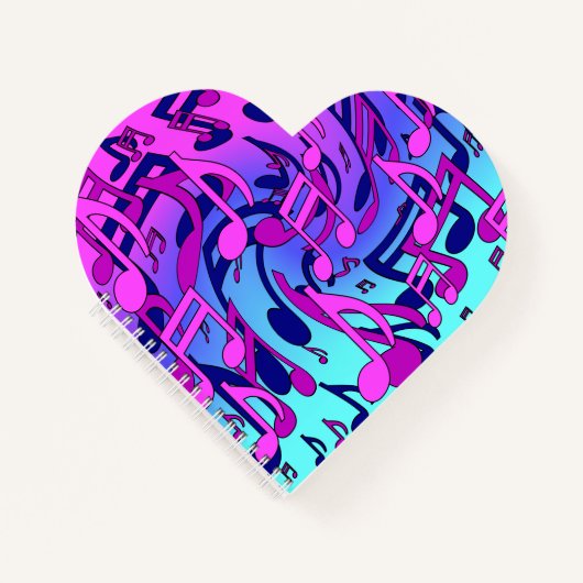 Mooie muzikale muzieknotities levendig gestroomlij notitieboek (Voorkant)