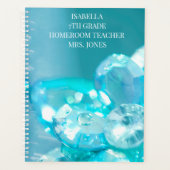 Mooie Mystieke Blauwe Juwelen School Classroom Planner (Voorkant)