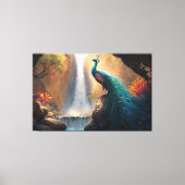 Mooie mystieke blauwe plek in het bos canvas afdruk (Voorkant)