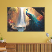 Mooie mystieke blauwe plek in het bos canvas afdruk (Insitu (Woonkamer))