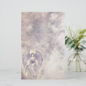 Mooie Mystieke Engel Briefpapier (Staand voorkant)