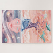 Mooie mystieke moeder aarde en universum legpuzzel (Horizontaal)