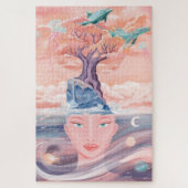 Mooie mystieke moeder aarde en universum legpuzzel (Verticaal)