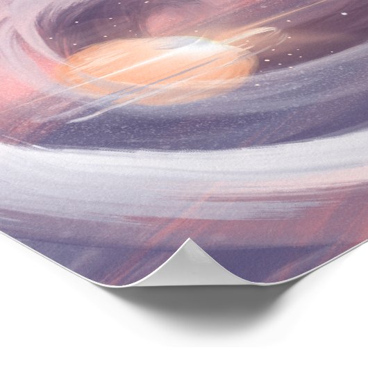 Mooie mystieke moeder aarde en universum poster (Hoek)