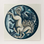 "Mooie Mystieke Paarden" 16 Legpuzzel (Horizontaal)