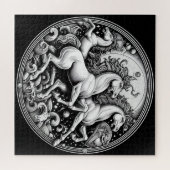 "Mooie Mystieke Paarden" 18 Legpuzzel (Horizontaal)