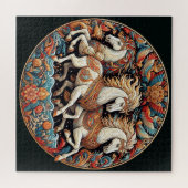 Mooie mystieke paarden 21 legpuzzel (Horizontaal)