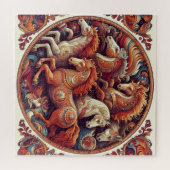 Mooie mystieke paarden 23 legpuzzel (Horizontaal)