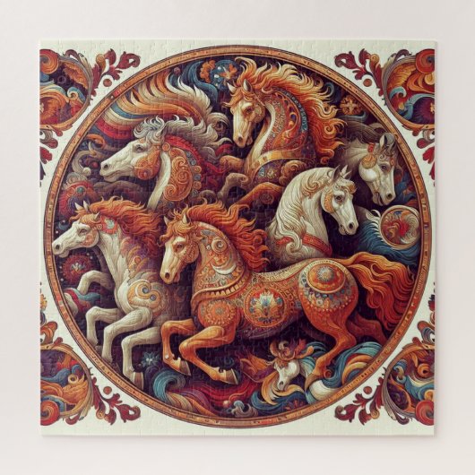 Mooie mystieke paarden 23 legpuzzel (Verticaal)