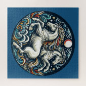 Mooie mystieke paarden 28 legpuzzel (Horizontaal)