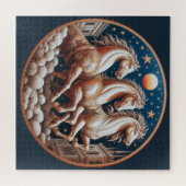 "Mooie Mystieke Paarden" 33 Legpuzzel (Horizontaal)