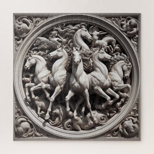 "Mooie Mystieke Paarden" 34 Legpuzzel (Verticaal)