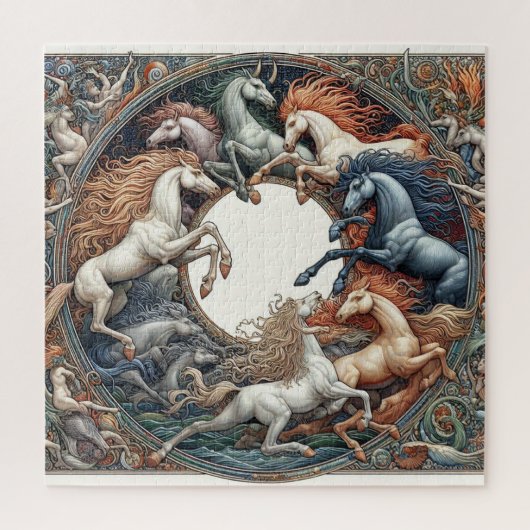 "Mooie Mystieke Paarden" 38 Legpuzzel (Verticaal)