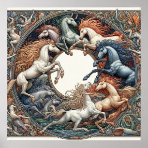 "Mooie Mystieke Paarden" 38 Poster
