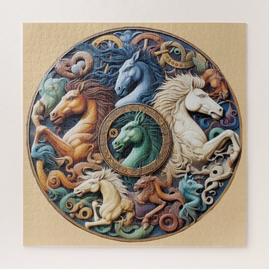 "Mooie Mystieke Paarden" 39 Legpuzzel (Verticaal)