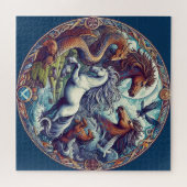 "Mooie Mystieke Paarden" 40 Legpuzzel (Horizontaal)