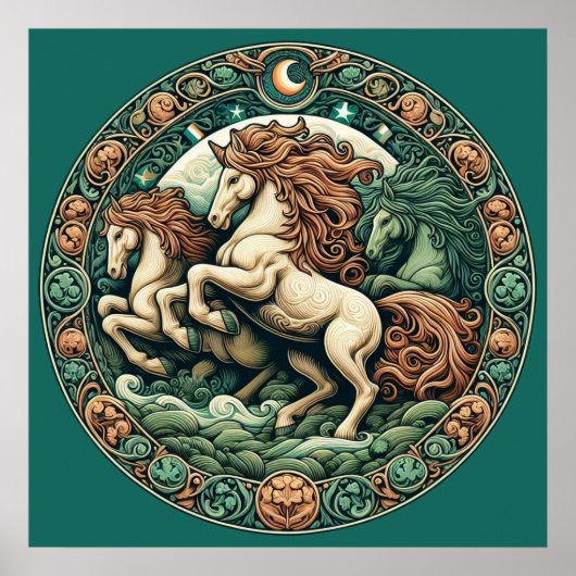 "Mooie Mystieke Paarden" 43 Poster (Voorkant)