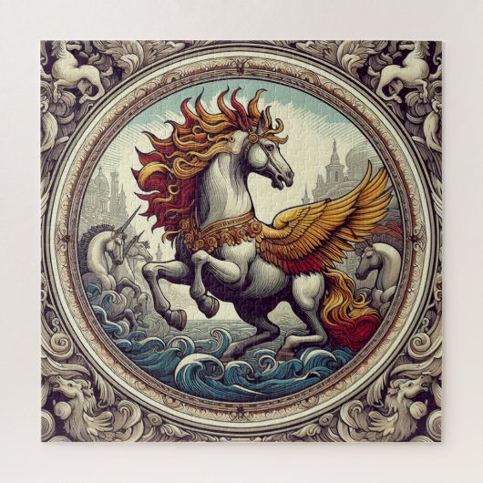 "Mooie Mystieke Paarden" 46 Legpuzzel (Verticaal)