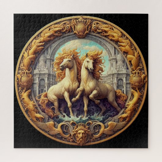 "Mooie Mystieke Paarden" 48 Legpuzzel (Verticaal)