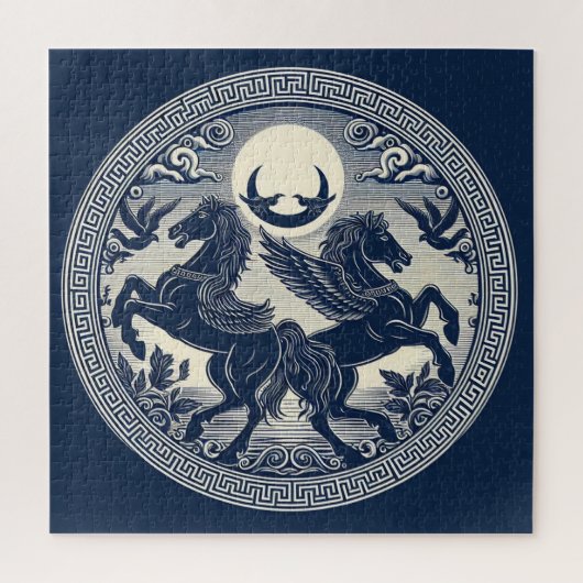 Mooie mystieke paarden 50 legpuzzel (Verticaal)