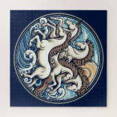 Mooie mystieke paarden 51 legpuzzel (Horizontaal)