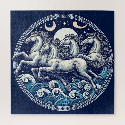 Mooie mystieke paarden 52 legpuzzel (Verticaal)