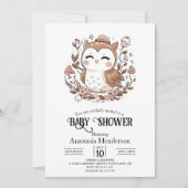 Mooie mystieke uil Baby shower Kaart (Voorkant)