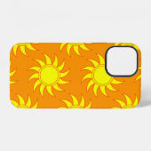 Mooie naadloos patroon van zon. Krabbel hand getek iPhone Hoesje (Achterkant horizontaal)
