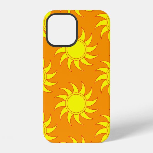 Mooie naadloos patroon van zon. Krabbel hand getek iPhone Hoesje (Achterkant)