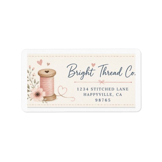 Mooie Naaiadresetiketten Etiket (Voorkant)