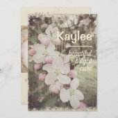 Mooie naam met betekenisvolle Cherry Blossom Tree Kaart (Voorkant / Achterkant)