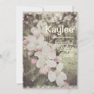 Mooie naam met betekenisvolle Cherry Blossom Tree Kaart