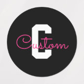 Mooie naam & monogram | Waterdichte kleding Labels (Design 2)