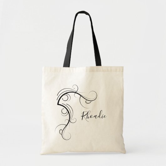 Mooie Naam Typografie Tote Bag (Voorkant)