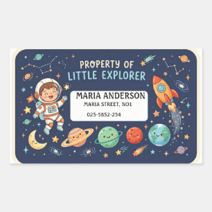 Mooie Naamlabels Voor Kinderen : Eigendom Van Expl Rechthoekige Sticker