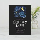 Mooie nacht Sky Crescent Moon sterren Halloween Kaart (Staand voorkant)