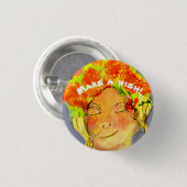 Mooie nachtelijke wending ronde button 3,2 cm (Voorkant /achterkant)