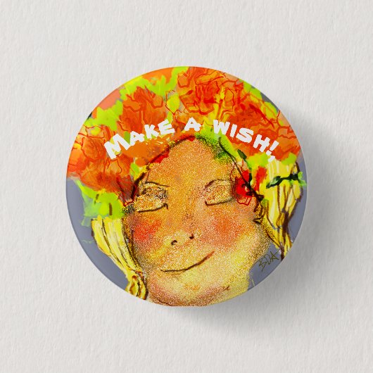 Mooie nachtelijke wending ronde button 3,2 cm (Voorkant)