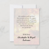 Mooie najaargang kleurrijke bomen vieren het huwel bedankkaart (Achterkant)