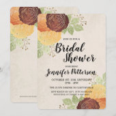 Mooie najaarse Rozen - Bridal Shower Invitation Kaart (Voorkant / Achterkant)