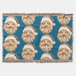 Mooie namaak garen Kerstman haak  Deken