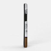 Mooie namaak marmer en leerdesign met naam Case-Mate iPhone case (Achterkant/rechts)