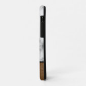 Mooie namaak marmer en leerdesign met naam Case-Mate iPhone case (Achterkant/links)